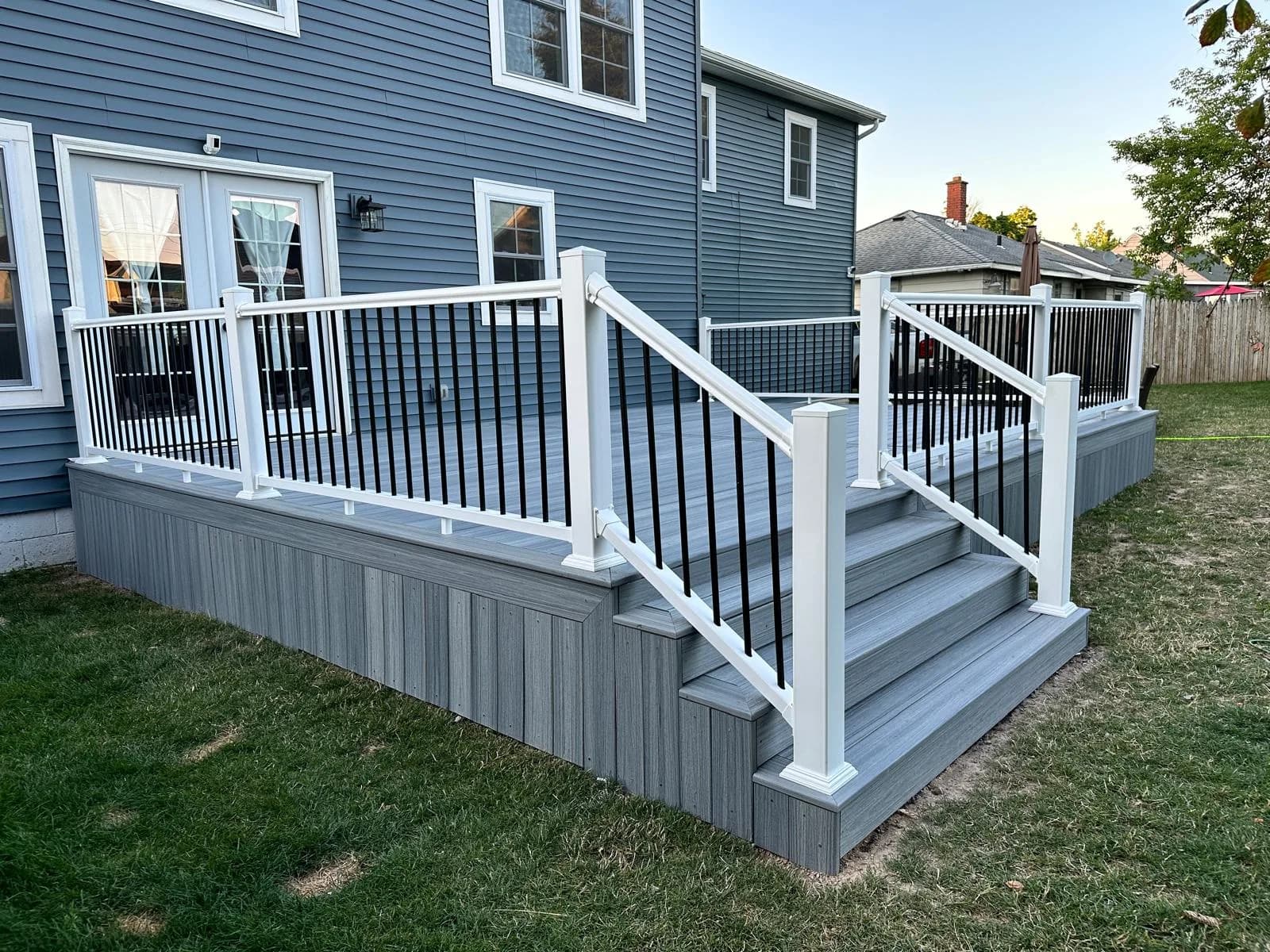 Multi-level composite deck full view — Buffalo NY