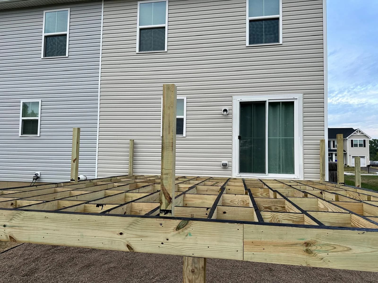 Pressure-treated deck joist layout — Buffalo NY