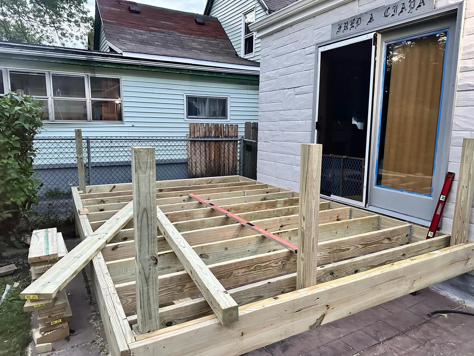 Composite deck pressure-treated framing — Buffalo NY