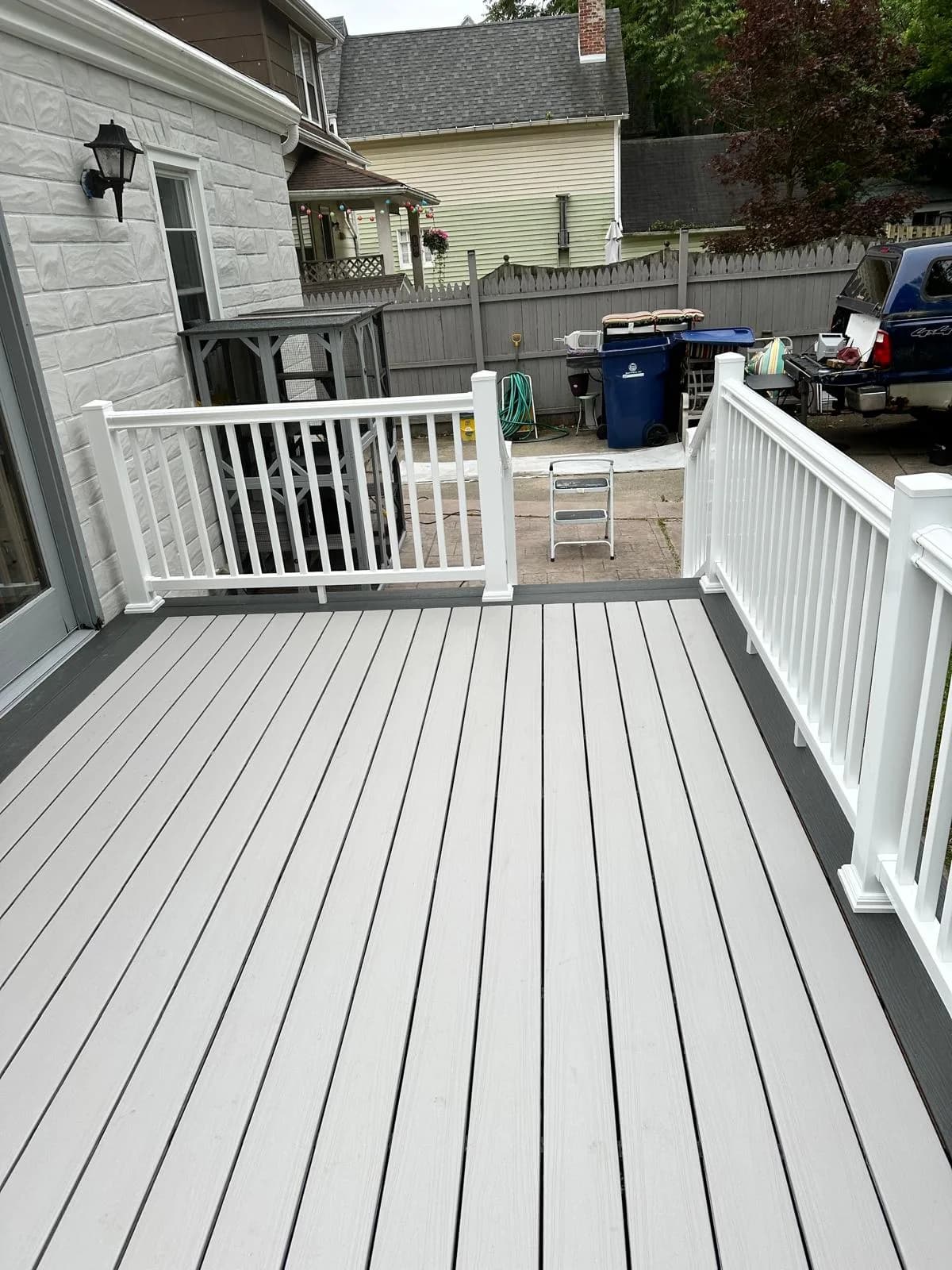 White composite deck surface close-up — Buffalo NY