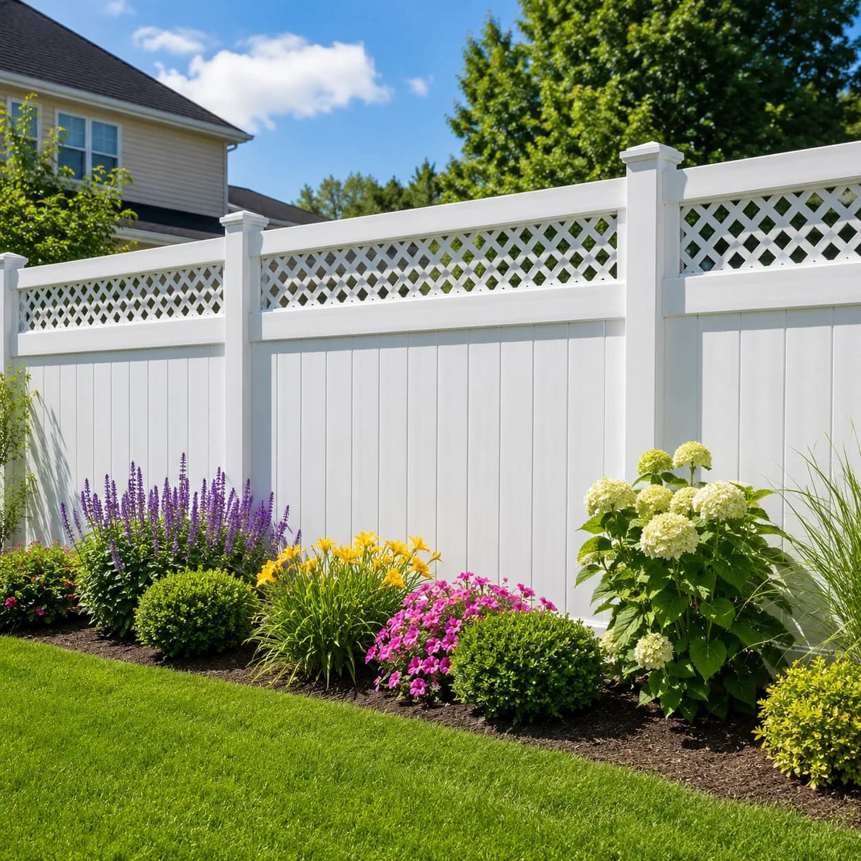 White vinyl fence installed in Buffalo NY